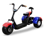  Elektrický TŘIKOLKÁ 1000W 40ah SCOOTER PŘEDNÍ, ZADNÍ TLUMIČE PRO DVA Elektrická koloběžka 