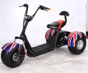 Elektrický TŘIKOLKÁ 1000W 40ah SCOOTER PŘEDNÍ, ZADNÍ TLUMIČE PRO DVA Elektrická koloběžka